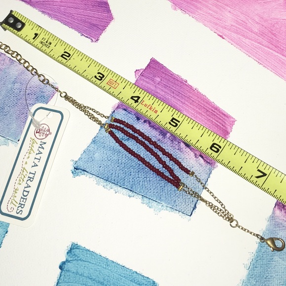 Mata Traders Handmade (India) Beaded Bracelet NWT - Picture 2 of 3